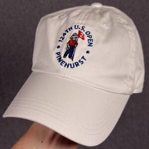 US Open Pinehurst Golf Hat Cap Adult Adjustable White 124th Open Tournament